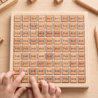 Wooden Multiplication Board Montessori Math Toy for Kids Early Education