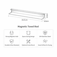 Wall-Mounted Boat Towel Rack for Pantry and Kitchen, 304 Stainless Steel Hanging for Home Cooks, No-Drill Fridge Door Organizer