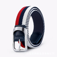 Braided Stretch Belt Casual Woven Elastic Belt Waistband Elasticated Flexible for Men, Daily Wear, Travel