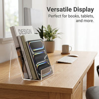 Acrylic literature Stand for Desktop Display, Transparent Holder for Reading, Music Sheet, Freestanding Menu Support for Kitchen