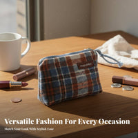 Large Capacity Leopard Print Pouch Stylish Patterns Woolen Zipper Pouch Compact for Travelers, Students, Daily Use, Inside Handbag, Vacation