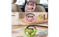 360-Degree Rotating Steering Wheel Toy with Straps Simulated Steering Wheel Toy with Base Interactive Battery-Operated for Toddlers, Kids, Children, Car Travel, Stroller, Playroom