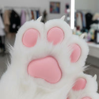 Feline Paw Gloves Cute Design Soft Mittens Soft for Cosplayers