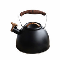 3L Stainless Steel Kettle European Design Whistling Tea Kettle Stovetop Water Boiler Clear Whistle Notification Traditional