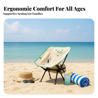 Lightweight Collapsible Moon Chair Compact Camping Seat Easy Setup Portable Seating Long-Lasting for Families, Outdoor Enthusiasts, Picnic, Travel, Hiking, Fishing