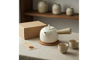 Japanese Design Side Handle Teapot Heat Insulating Side Handle Teapot Teaware Small Kitchenware Leak-Resistant Lid
