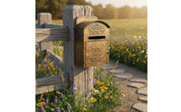 Vintage Mailbox Outdoor Mailbox with Latch Space-Saving Wall-Mounted Letterbox for Entryway