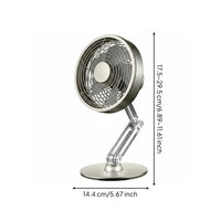 Metal USB table Fan Compact Size Folding Desk Fan Cordless for Travel