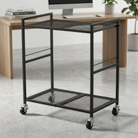 Computer Desktop Stand with Wheels Rolling PC Desktop Stand Computer Holder with Wheels Mobile Furniture Under-Desk for Gamers
