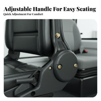 Forklift Driver Seat Adjustable Loader Driver Seat Thickened Leather Vehicle Part for Construction Site, Warehouse, Farm
