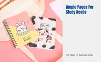 Cute Cartoon Notebook, A6 Spiral Loose-Leaf, Student Pocket Notebook, Creature Design, Stationery Gift