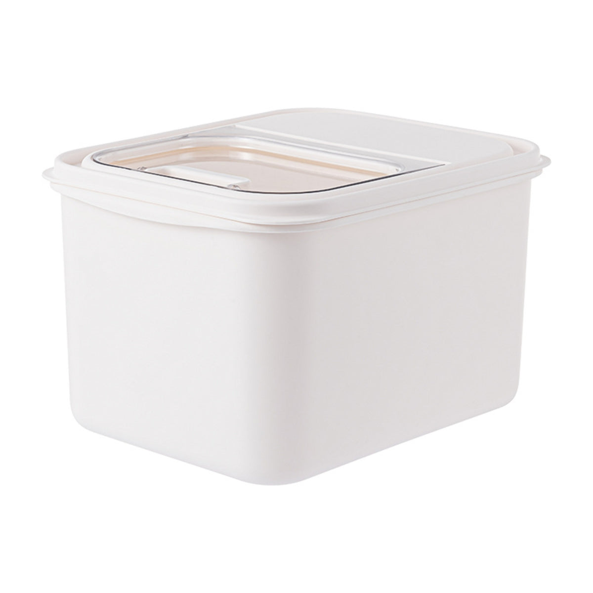 Rice Storage Bin with Lid Transparent Kitchen Storage Bin Compact for Pantry