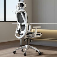 Retractable Footrest Adjustable Computer Chair with Support Ergonomic Office Chair for Students