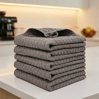 Thick Microfibre Cloth and Microfibre Towel, 30x40cm Cleaning Cloths for Glass and Bar, 2 Pack Weave High Absorbency Towels