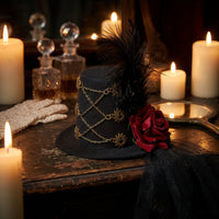 Diminutive Headpiece Hat with Clip Steampunk Fascinator Hat Decorative Fascinator for Women, Halloween