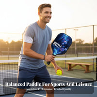 Pickleball Paddle Set Anti-Slip Grip Pickleball Paddle Sports Equipment Lightweight Sweat Absorbent for Children, Training
