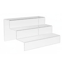 High Clarity Acrylic Step Display Stand Multi Purpose Tiered Acrylic Display Shelf Sturdy Home Decor Thickened Material for Live Broadcasting