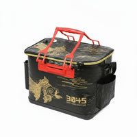 EVA Fishing Storage Bucket Live Well Rod Holder Fishing Storage Bucket Waterproof Fishing Tackle Box for Fishermen, Anglers