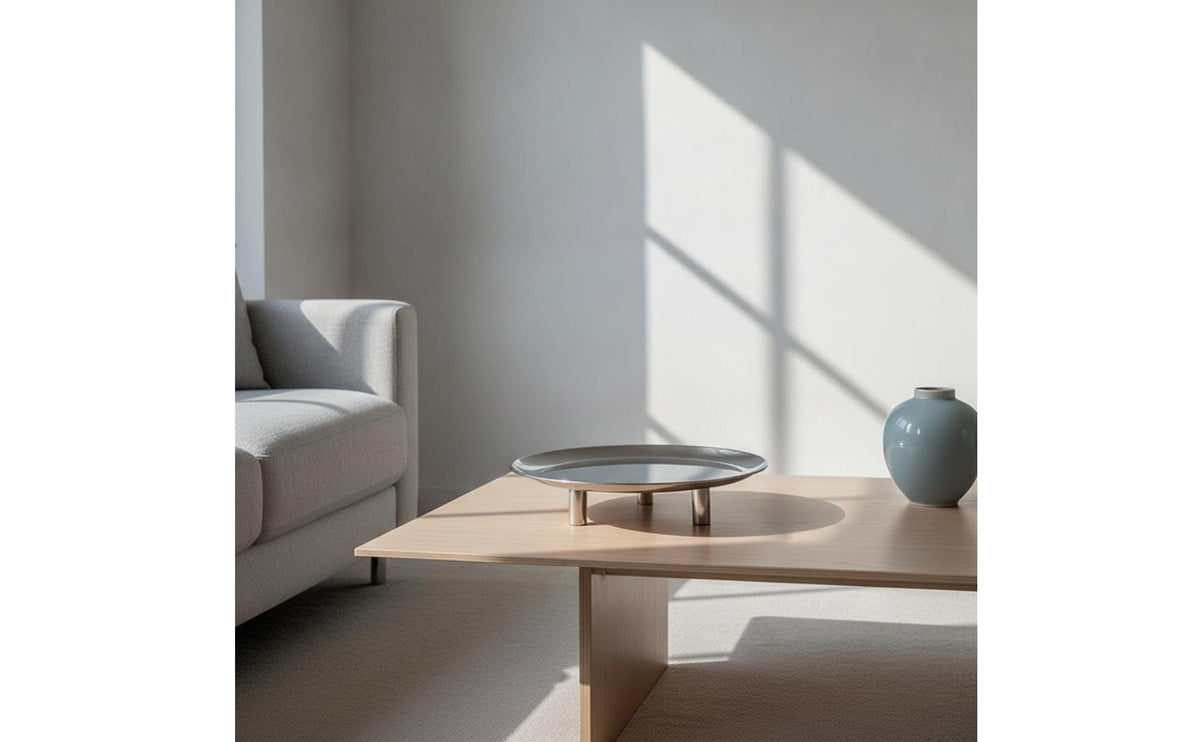 Reflective Tray with Mirrored Surface Minimalist Stainless Steel Tray Elegant Display Plate Polished for Coffee Table