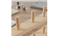 Space-Saving Wooden Thread Rack Multi-Slot Foldable Spool Holder Sturdy Sewing Thread Organizer Easy to Use for Craft Room, Salon