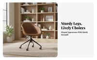 Minimalist Look rotating Rolling Chair Modern and type Rolling Task Chair Padded Seat Office Furniture Ergonomic Design for Students, Adults, Women, Study Room, Bedroom