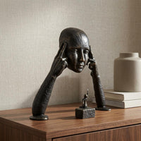 Abstract Figure Sculpture Tabletop Abstract Metal Sculpture Decorative Modern Spiral Statue