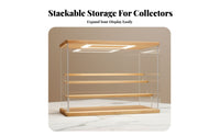 Acrylic Display Box Transparent Surprise Box Display Shelf Debris-Shielding Proof Collectible Case Stackable Figurine Storage