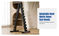 Dumbbell Rack, Multifunctional Upright Stand, Space-Saving Storage Organizer for Kettlebells and Fitness Equipment