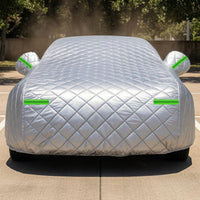 Thickened Quilted Car Cover Padded Full Car Cover Mirror Pockets Vehicle Accessory Enveloping