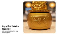 Wealth Deity Statue Alloy Cai Shen Statue Cai Shen Figurine for Shopkeepers, Business Owners, Store Opening, Office, Front Desk
