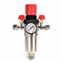 Dual Outlet Air Compressor Filter Regulator Quick Connector Water Separator Regulator Easy Installation for Workshop, Garage, Factory