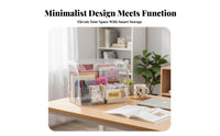 Multi-Compartment Organizer With Drawers Multi-Compartment Holder Transparent Design Space Saving for Collectors, Desk