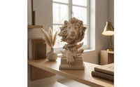 Abstract Lion Statue Layered Mane Lion Figurine Regal Look Home Decor for Bookshelf