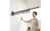 Wall Mounted Folding Clothes Rack Foldable Retractable Laundry Dehumidifying Rack No-Tool Installation Invisible Wall Clothes Hanger for Balcony