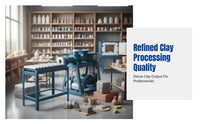 Vacuum Clay Pug Mill, Stainless Steel Clay Extruder, Ceramic Pottery Slab Machine, Double Shaft, Electric Oven Equipment