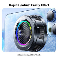 3-Speed Adjustable Attachable Phone Cooler Wide Compatibility Digital Display Phone Cooler 15W High Power for Content Creators, Vlogging