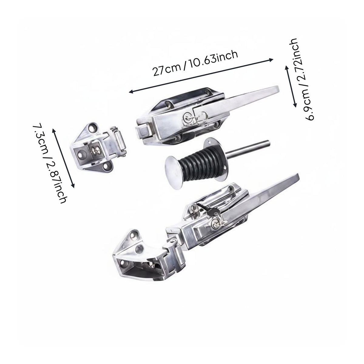Freezer Door Handle Emergency Unlock Steam Cabinet Latch Handle Resistant Hardware