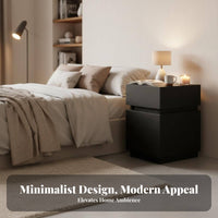 Minimalist Design Narrow Bedside Cabinet Space-Saving Narrow End Table Modern Design Nightstand Versatile for Apartment Dwellers, Homeowners, Students, Small Areas, Hallway, Entryway