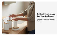 6 Pieces Drainable Soap Dish 6-Piece Washroom Collection Long-Lasting Toiletry Holder Collection Ribbed Design Bathroom Accessory Set Minimalist Aesthetic for Renters, Decorators, Restroom, Hotel, Spa, Housewarming Party