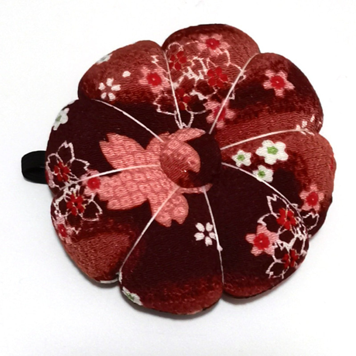Dual-Use Sewing Pad, Wrist Needle Holder, Pumpkin Design, Floral Pattern, Customizable for Sewing