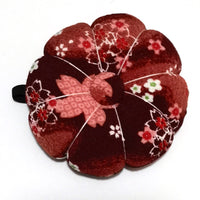 Dual-Use Sewing Pad, Wrist Needle Holder, Pumpkin Design, Floral Pattern, Customizable for Sewing