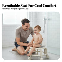 Caster Pulley Stool Anti-Slip Rolling Seat adaptable for Parents, Seniors