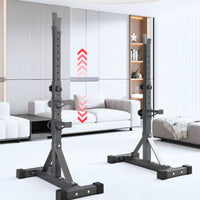 Freestanding Split Squat Rack Stable Squat Rack with Safety Supports Safe Non-Slip for Home Gym Builders