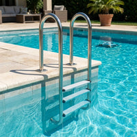 Stainless Steel Pool Ladder Rust Resistant Pool Ladder with Non-Slip Steps Rustproof for Homeowners, Hotel Owners, Backyard