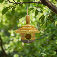 Hanging Birdhouse Rustic Resin Birdhouse Decoration for Patio