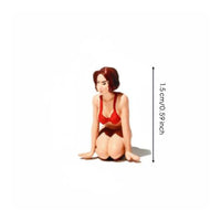1:64 Beachwear Beach Woman Hand-Painted Beach Girl Miniature 3D Printed Female Figure for Collectors, Hobbyists