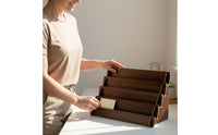 Wooden Card Display Stand Sturdy Wood Wooden Ladder Display Shelf Multi-Tier Collectible Riser Lightweight for Collectors