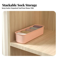 With Lid Lidded Compartment Box Removable Dividers Compartment Clothing Box Space-Saving Drawer Organizer debris-resistantprotective for Parents, home users, Students, Bedroom, Shelf, Under Bed, Nursery