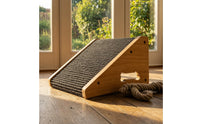 Adjustable Pet Stair Ramp Wooden Foldable Dog Ramp Stable Portable Pet Steps Wear-Resistant for Dogs, Cats