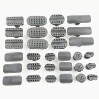 30 Pieces Textured Dent Repair Pads with Threaded Stem Oval Dent Pulling Pads Convex Straight for DIYers